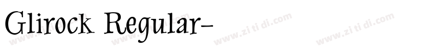 Glirock Regular字体转换